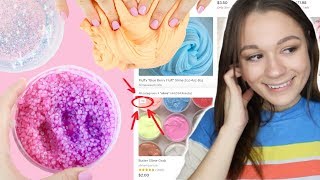 I BOUGHT THE FIRST 5 SLIMES ETSY SUGGESTED ME!! *HUGE SLIME HAUL & GROSSEST SLIME PACKAGE*