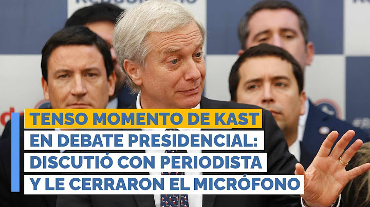 Kast had a tense moment during the presidential debate: he argued with a journalist and his micro...