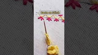 cast on Stich #embroiderylover #embroiderytutorial #beginnersstitch