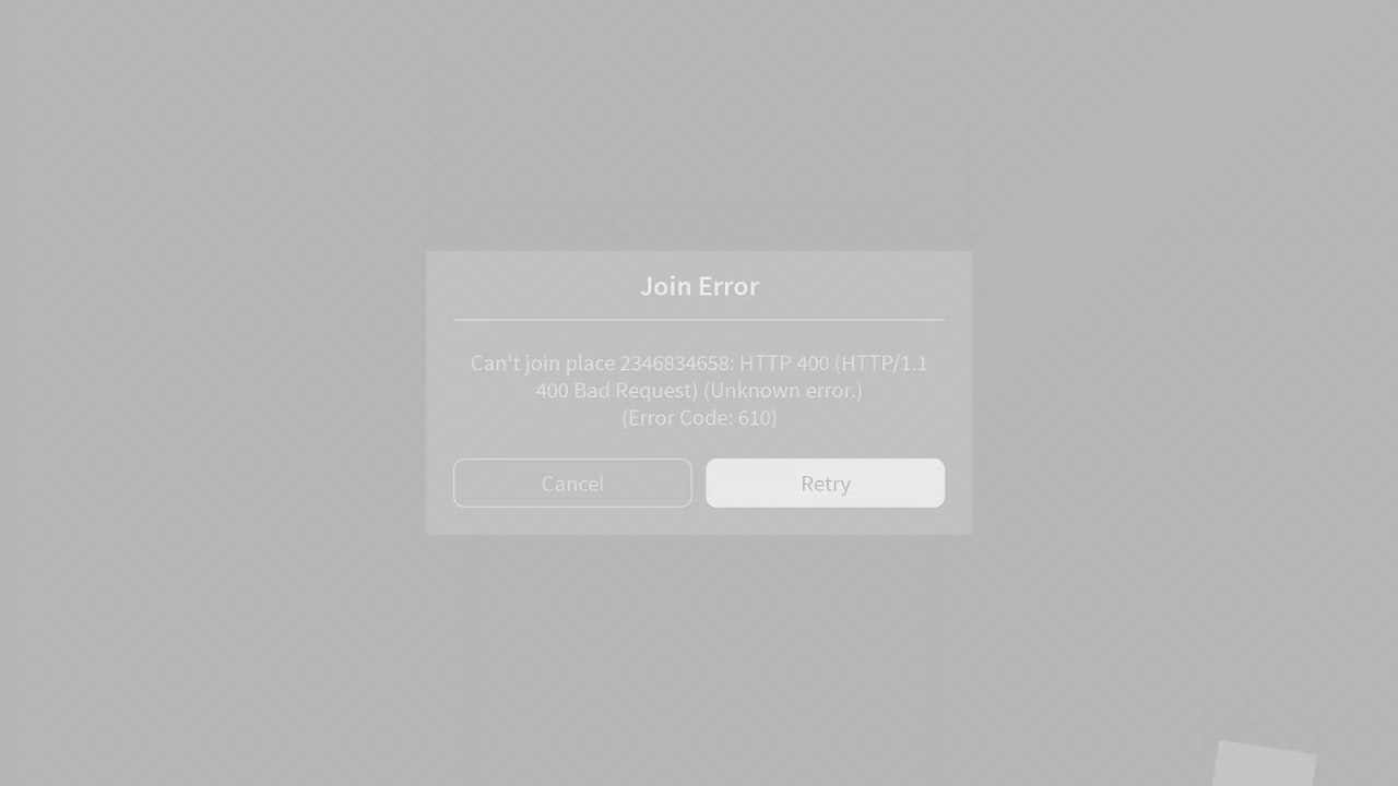 Roblox Error Http 400 Bad Request Masterxertz - 