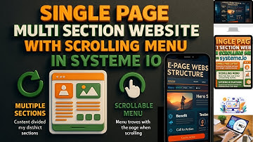 3 EASY STEPS To Create a Single-Page Multi-Section Website With Scrolling Menu in Systeme IO
