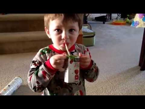 How to properly drink from a juice box