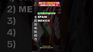 🧩 Guess the Country by Missing Letters! 🌍🔥 (Part 2) | Only Legends Get the Last One! 🏆💡