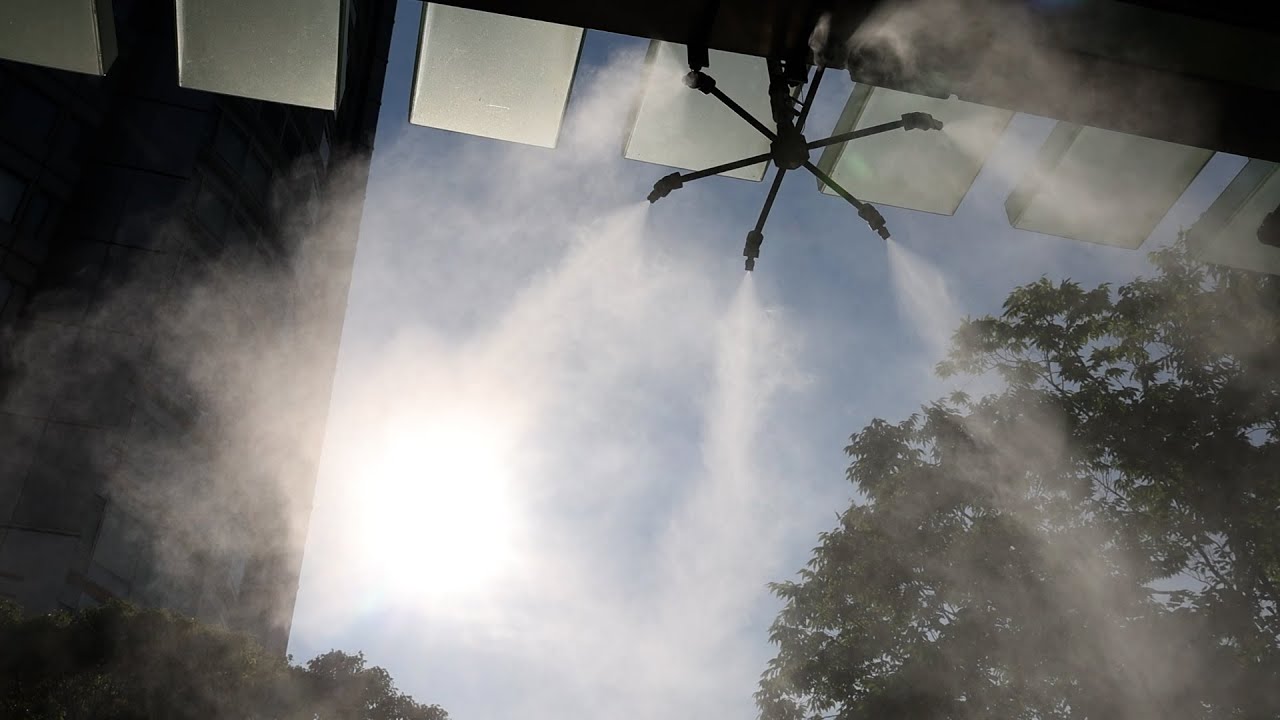 ドライミストが稼働　六本木ヒルズ