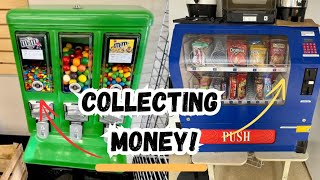 COLLECTING QUARTERS💰From 2 Vending Machines! 🪙💰#candymachine #snackmachine #collection