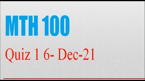 Mth100 General Mathematics Quiz in Urdu/Hindi