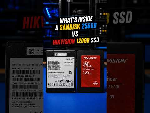 What's Inside a SanDisk 256GB vs HIKVISION 120GB SSD? #shorts #ssd