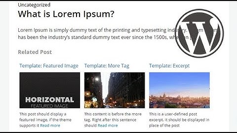 Related post display on archive pages