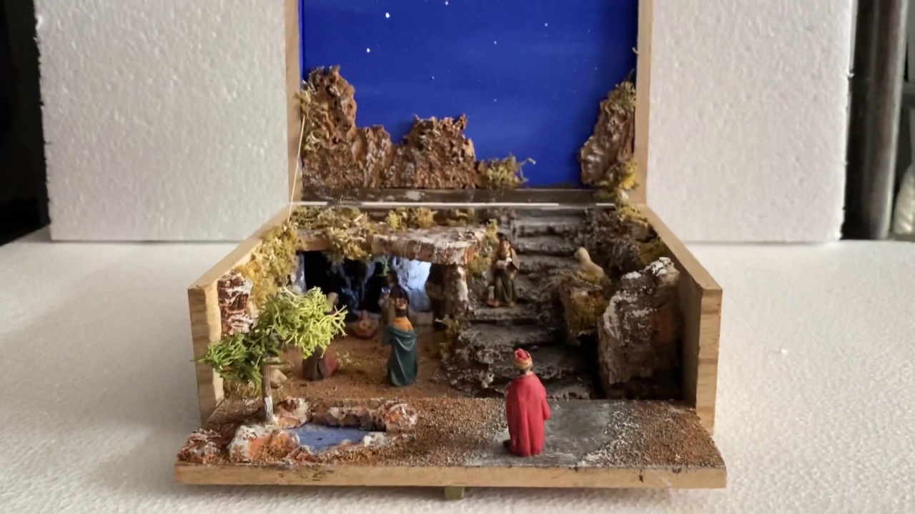 Presepe in scatola artigianale. - YouTube