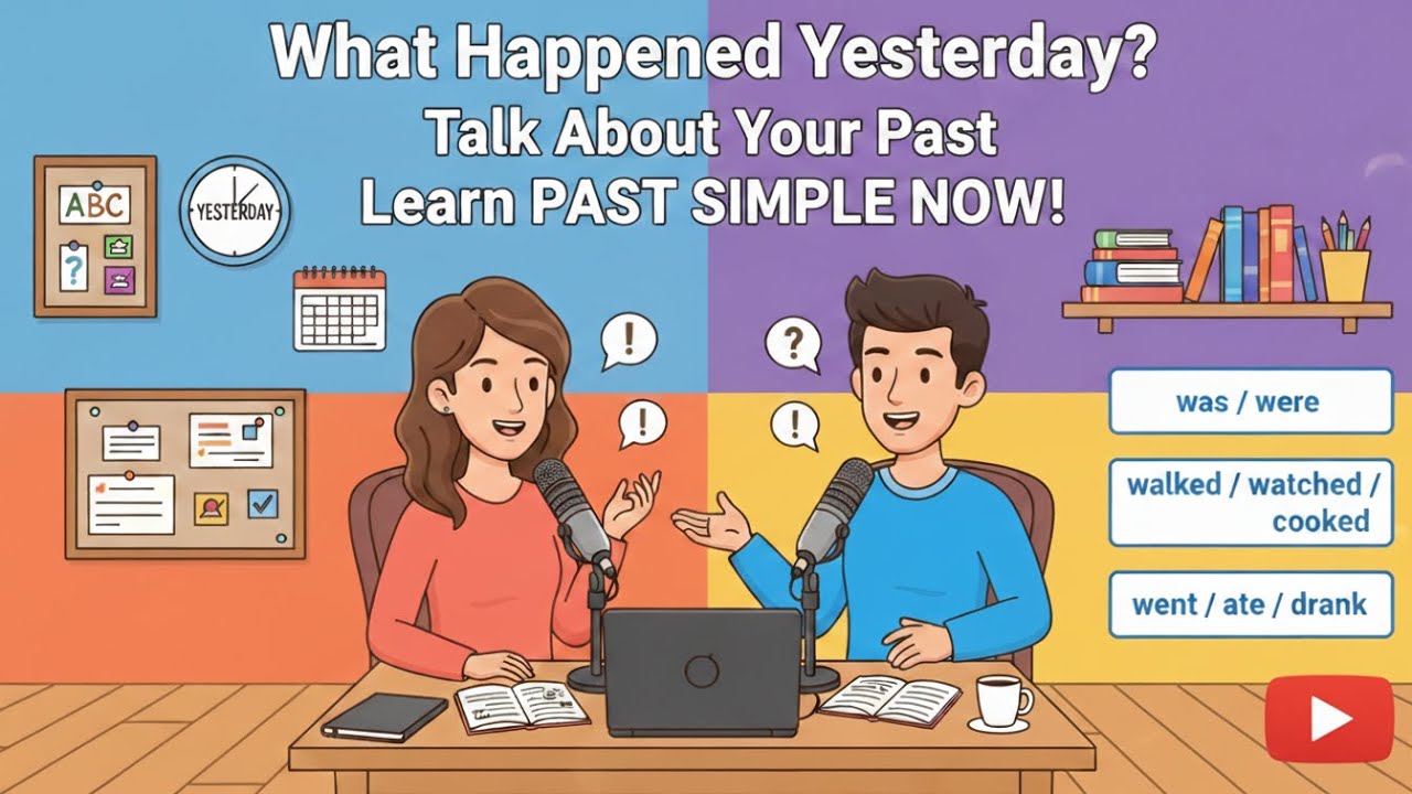 Learn English by Talking About Your Day | Past Tense Made Easy | Beginner English A1-A2