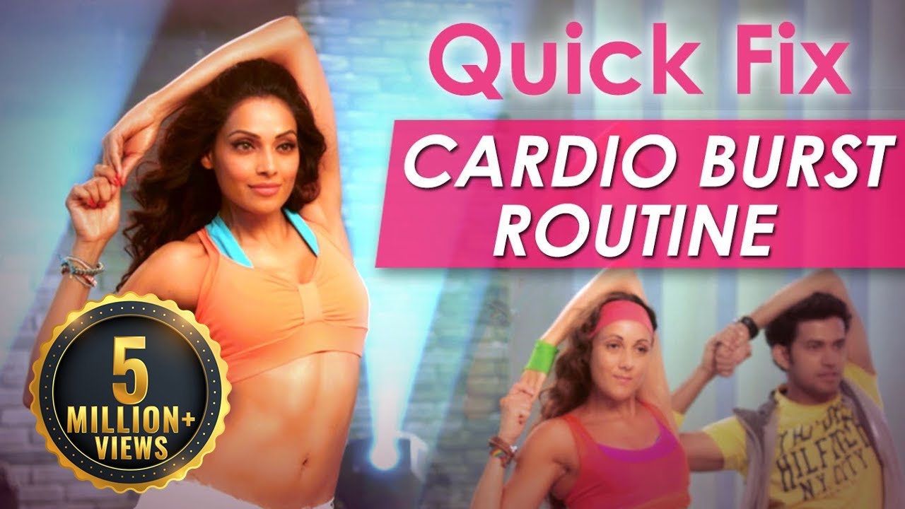 Quick Fix Cardio Burst Routine  Fat Burning Exercise  Bipasha Basu Love Yourself  Zumba Workout