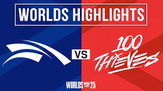 HLE vs 100T Highlights | Worlds 2025 Swiss Stage | Hanwha Life Esports vs 100 Thieves