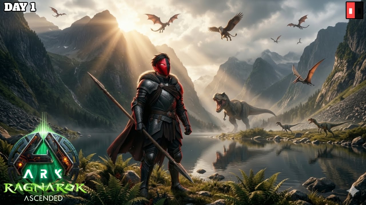 Ark Ragnarok Ascended(Day 1)|Mapအသစ်ကြီးဆော့ကြမယ်ဗျို့!! - YouTube