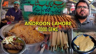 EXPLORING HIDDEN FOOD GEMS OF ANDROON LAHORE | KHALID BIRYANI | KABAB SHOP| BABA QULFI | AHMED KHEER