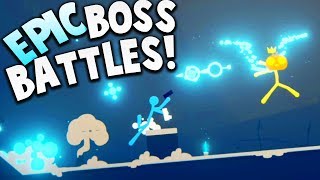 EPIC STICK FIGHT BOSS BATTLES! | Stick Fight The Game Gameplay screenshot 5