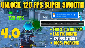 💫120 FPS+SUPER SMOOTH CONFIG BGMI 4.0 |BGMI LAG FIX CONFIG 4.0 | 120 FPS LAG FIX CONFIG PUBG 4.0