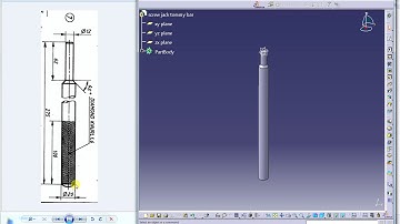 Screw Jack,Tommy bar, Part 7, Catia V5 Tutorial, Easy way to make
