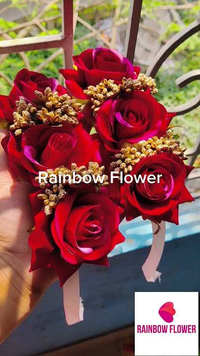 Artificial rose flower bracelet / Rainbow Flower #artificial #flowers #flowerjewellery #flowers