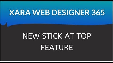 Xara Web Designer 365 Premium: Stick At Top Object Lesson 09