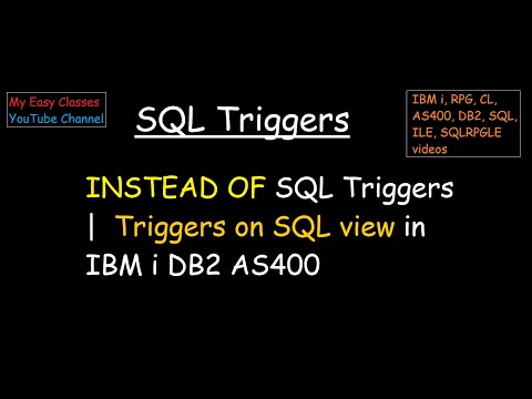 INSTEAD OF SQL Triggers in IBM i DB2 AS400 |  Triggers on SQL view in IBM i DB2 AS4