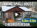 🏠: 9.8m x 8.6m, Stunning Small House Design | Smart 2-Bedroom Floor Plan with Open Living Concept!