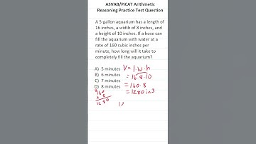 Volume: ASVAB/PiCAT Arithmetic Reasoning Practice Test Q #acetheasvab with #grammarhero #afqt