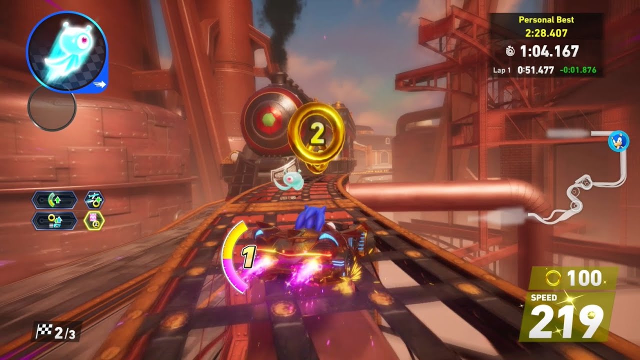 Steampunk City Time Trial S Rank (Sonic Speed) - Sonic Racing CrossWorlds