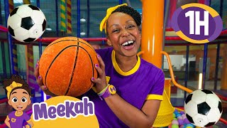 Meekah Plays Soccer and Basketball at Kids World | Meekah | Sports & Games Cartoons for Kids