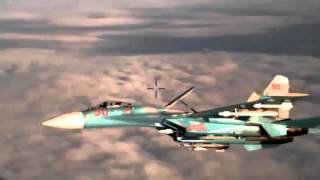 Опубликованно видео перехвата Су-27 ВВС России, самолёта-разведчика Rc-135u США  в небе над Балтикой