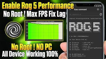 Enable Rog 5 Performance On any Android No Root | Max FPS & Fix Lag ! No Pc 😱