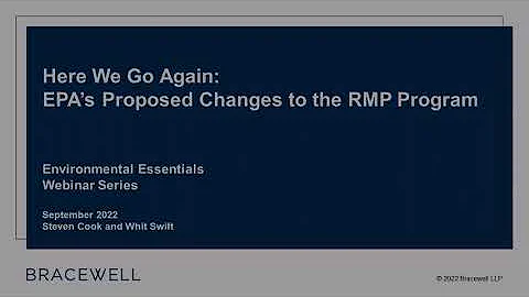 Here We Go Again: EPA's Proposed Changes to the RMP Program