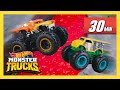 ¡Carreras en pistas que CAEN! | Monster Trucks | Hot Wheels Español