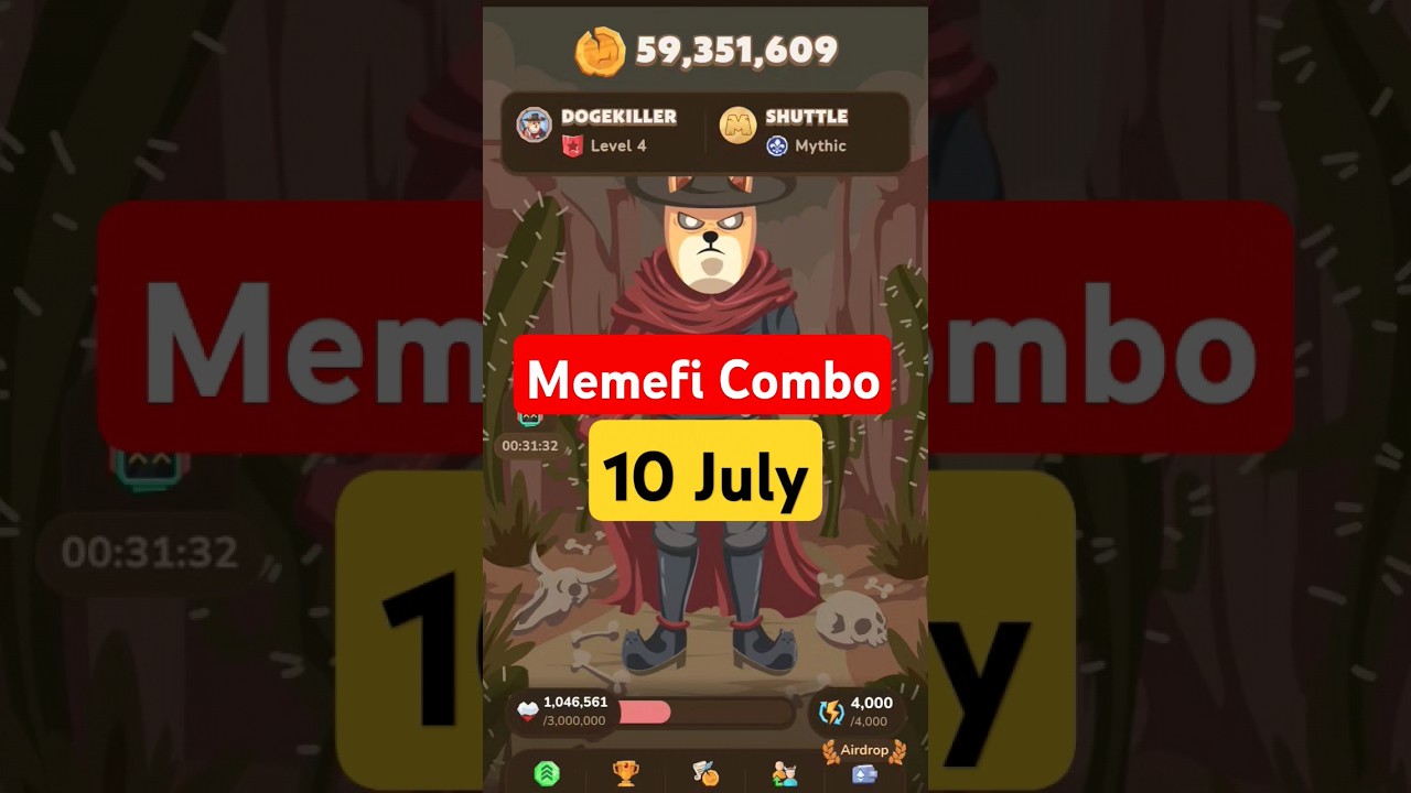 Today's Memefi secret tap code 10 July | Memefi Combo 