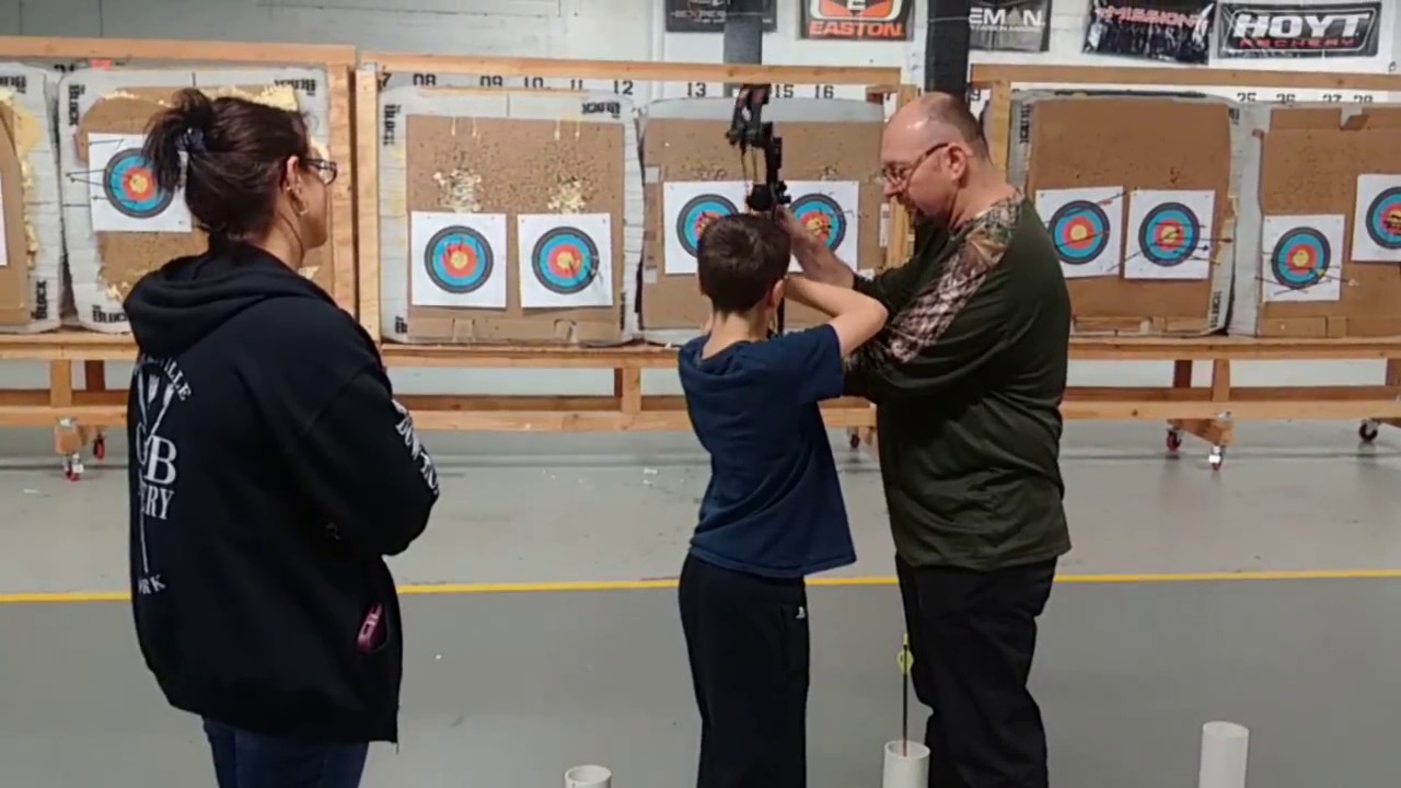 Matthew Getting Some Pointers at C&B Archery - YouTube