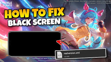 HOW TO FIX BLACK SCREEN IN MOBILE LEGENDS CICI  LATEST PATCH