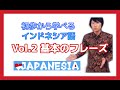 フレーズは会話のカギ!初歩からインドネシア語 vol.2「基本の覚えたいフレーズ