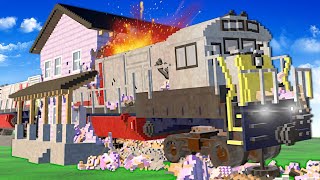 TRAIN CRASHES INTO HOUSE! (Teardown)