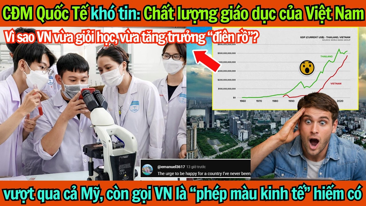 CĐM Quốc Tế khó tin khi Chất lượng giáo dục Việt Nam vượt Mỹ, còn gọi VN là phép màu kinh tế hiếm có