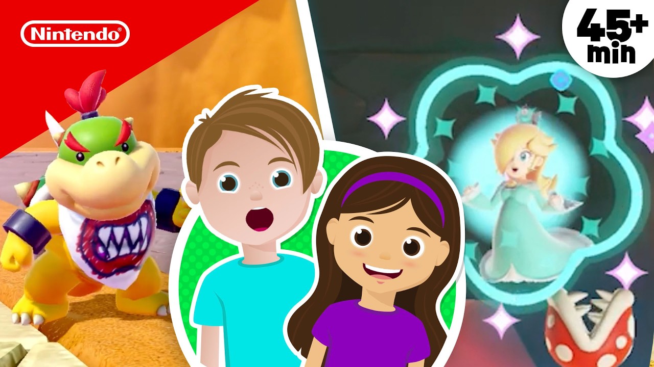 Besties Play Together ⭐️ 45+ Minutes of Gameplay For Kids | Play Nintendo