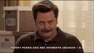 funny parks and recreation moments that live in my head rent free (season 1 \& 2)