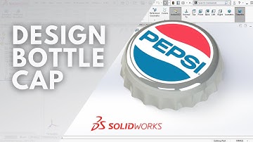 SOLIDWORKS - DESIGN BOTTLE CAP (PEPSI CAP) IN SOLIDWORKS