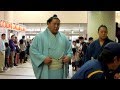 白鵬、いつもより早いってば！関取場所入り(平成23年11月場所千秋楽)