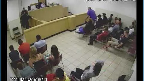 Bail hearing at Dallas County jail on July 6 (vide...
