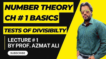 LECTURE # 1|| CHAPTER # 1 BASICS OF NUMBER THEORY||  L.C.M & H.C.F|| TESTS OF DIVISIBILITY.