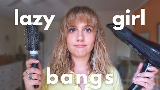 learning how to style my bangs | 4 easy hairstyles