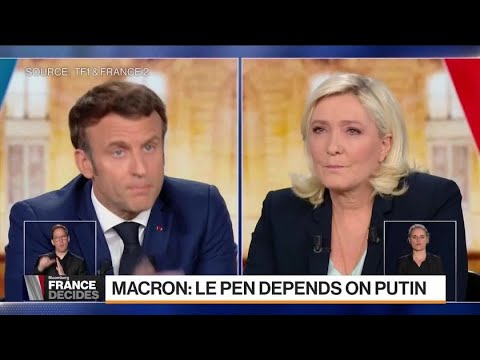 Macron Attacks Le Pen's Putin Links in Televised Debate