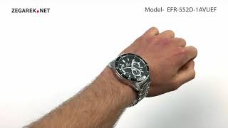 Casio EDIFICE Momentum EFR-552D-1AVUEF - Zegarek.net - YouTube