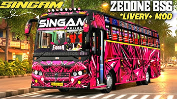 NEW SINGAM EDGAR ZEDONE BS6 BUS 🔥 || TREND BUS LIVERY 🤑 || #BuSSid #Singambuslivery #zedonebusmod