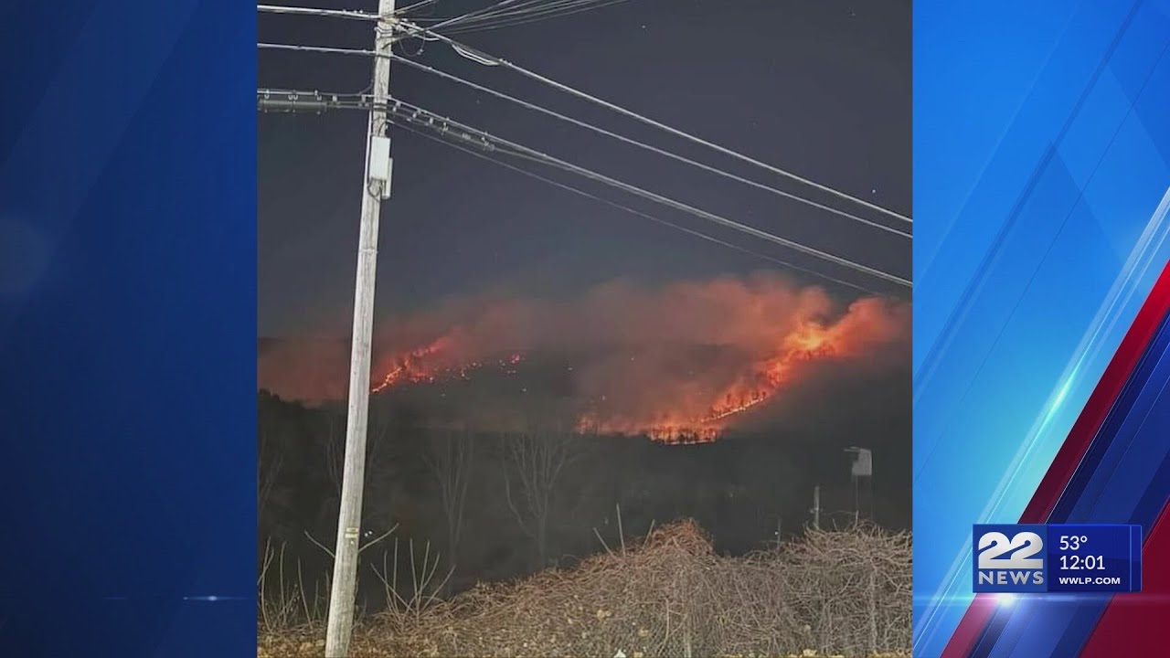 Multiple crews work to put out large brush fire in Great Barrington ...