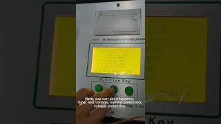 Operation video of 50kV #very low frequency(#VLF) # hipot #tester